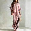 Women's Short-Sleeve Shirt & Loose Pants Two-Piece Set by FitiqueFit