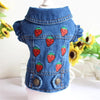 Designer Dog Clothes Small Dog Denim Jacket Coat Cat Costume Puppy Jeans Vest Spring Clothing by My Store