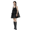 Dress Loose Slimming Pure Color Mesh Lace Skirt