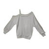 Ladies' Off Shoulder Long Sleeved Printed Love Hoodie by FitiqueFit