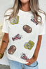 Sequin Crawfish Potato Round Neck Short Sleeve T-Shirt by Simply Love