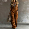 Sleeveless Loose Wide-Leg Jumpsuit with Two Pockets | 4 Colors by FitiqueFit