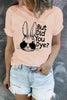Rabbit Graphic Round Neck T-Shirt by Wild and Free Boutique