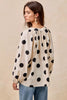 BiBi Polka Dot Exaggerated Balloon Sleeves Blouse by FitiqueFit