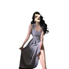 Niche High Sense Dignified Goddess Fan High End Light Luxury Square Collar Socialite Fairy Long Dress Female