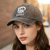 GOAT Ram Embroidered Vintage Washed Baseball Cap – Adjustable Unstructured Low Profile Hat by FitiqueFit