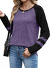 Ribbed Knit Raglan Long Sleeve T-Shirt by Simply Love