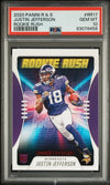 Graded 2020 Panini Rookies & Stars Justin Jefferson #RR17 Rookie Rush Rookie RC Football Card PSA 10 Gem Mint