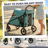 Dog Stroller for Large Dogs Up to 66 LBS with All-Terrain Spring Suspension, 8-Position Adjustable Handle by Furr Baby Gifts