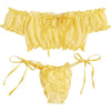 2PCS/Set Off Shoulder Lace Up Bikinis Women Sweet Women's Bathing Suit Two Piece Strap Swimsuit Swimwear Bikini Beachwear Set Casual Short Sleeve Suits Swimsuits Beachwear Bathing Suits by Stevvex