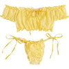 2PCS/Set Off Shoulder Lace Up Bikinis Women Sweet Women's Bathing Suit Two Piece Strap Swimsuit Swimwear Bikini Beachwear Set Casual Short Sleeve Suits Swimsuits Beachwear Bathing Suits by Stevvex