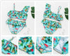 3-16Y Cartoon Two-piece Girls Swimwear Ruffle Swimsuit Bikini Set One Shoulder Beachwear Princess Two Piece Bathing Suit Children Swimwear Girls Swimsuit Bikini Set by Stevvex