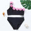 3-16Y Cartoon Two-piece Girls Swimwear Ruffle Swimsuit Bikini Set One Shoulder Beachwear Princess Two Piece Bathing Suit Children Swimwear Girls Swimsuit Bikini Set by Stevvex