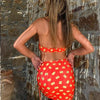3-Piece Bikinis Suit Halter Polka Dot Swimwear Women Beachwear Women's 3 Piece Bikini Set Swimsuit Cover Ups Sheer Sarongs Beach Wrap Skirt Bathing Suit Swimsuit Female Holiday Beach Skirt Bikini Set by Stevvex