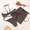 3-Piece Bikinis Suit Halter Polka Dot Swimwear Women Beachwear Women's 3 Piece Bikini Set Swimsuit Cover Ups Sheer Sarongs Beach Wrap Skirt Bathing Suit Swimsuit Female Holiday Beach Skirt Bikini Set by Stevvex