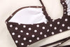 3-Piece Bikinis Suit Halter Polka Dot Swimwear Women Beachwear Women's 3 Piece Bikini Set Swimsuit Cover Ups Sheer Sarongs Beach Wrap Skirt Bathing Suit Swimsuit Female Holiday Beach Skirt Bikini Set by Stevvex