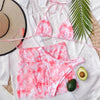 3 Piece Women Bikini Modern Swimsuit Women High Cut Suit Halter Swimwear Women's Bikini Swimsuits With Wrap Skirt Lace Up Pieces Strings High Cut Bikini Set Bathing Suits Female Triangle Backless Bathing Suit by Stevvex