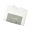 Breathe mountain leaf design Sweatshirt | nature vibes, calming minimal by Tristan’s Treehouse