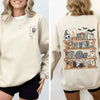 "Reading Ghost" Halloween Sweatshirt - Front & Back Teacher Boo Tee by Dog Mom Hat