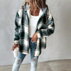 Plaid Drawstring Hoodie Shirt by FitiqueFit