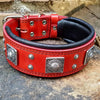The "Eros" collar 2.5 inch wide RED by Bestia Dog Gear