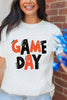 White GAME DAY Funny Letter Printed Casual Tee by Wild and Free Boutique