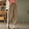 Women's High-Waist Solid-Color Capri Harem Pants by FitiqueFit
