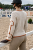 Neon Spur Snaffle Bit Crew-Neck Sweater -Tan by Neon Spur