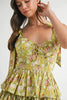 Floral Print Shoulder Tie Layered Mini Dress For Women – Fresh Floral Design, Fluttering Adjustable Shoulder Tie, Layered Mini Dress, Trendy Summer Outfit by Stevvex