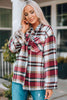 Classic Plaid Button Front Shirt Jacket with Breast Pockets Casual & Minimalist Outerwear by Stevvex