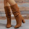 European & American Slip-On High Heel Fashion Boots – Women’s Elegant Booties by FitiqueFit
