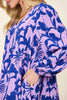 Double Take Full Size Printed Ruffle Hem Dress with Pocket Stylish & Functional Women Dress by Stevvex