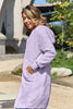 Red Double Take Full Size Hooded Teddy Bear Jacket with Thumbholes Ultra-Cozy & Stylish Comfortable Outerwear by Stevvex