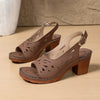 Retro Hollow-Out Buckle Strap Open-Toe Sandals – 4 Colors EU 36–43 by FitiqueFit
