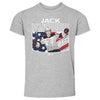 Jack Hughes New Jersey American Flag WHT by 500 LEVEL