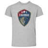 North Carolina Courage Vintage Primary Logo WHT by 500 LEVEL