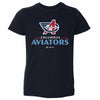 Columbus Aviators Primary Logo WHT by 500 LEVEL