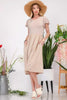 Celeste Plus Size Polka Dot Round Neck Flutter Sleeve Midi Summer Dress For Women – Playful, Feminine, and Stylish Dress for Any Occasion by Stevvex