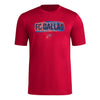 adidas Mens Short Sleeve Pre-Game T-Shirt Team Power Red/Fc Dallas 3X-Large by EasyOptionXY