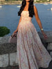 Printed Strapless Backless Maxi Dress – Fitted Long Dress by FitiqueFit