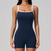 Women's Square Collar Backless Shorts Jumpsuit – Sport Fashion Style by FitiqueFit