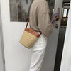 Crossbody straw bag