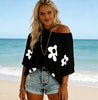 Women's Hollow-Out Drop-Shoulder Loose Knit Top by FitiqueFit
