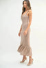 Ruffled Hem Sleeveless Crochet Knit Midi Dress For Women – Crochet Knit Dress, Ruffled Hem Dress, Sleeveless Midi Dress, Summer Dress, Elegant Knit Dress by Stevvex