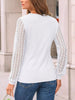 Lace Sleeve Crew Neck T-Shirt by Simply Love