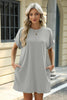 Short Sleeve Mini Dress with Pockets Casual & Stylish Everyday Wear by Stevvex