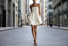Women's Strapless Tube Mini Dress – Solid Color Elastic Waist by FitiqueFit
