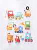 Children's Cartoon Construction Vehicle Crew Neck T-Shirt by Simply Love