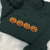 Embroidered Halloween Pumpkins Sweatshirt - Spooky Season Apparel with Bats by Dog Mom Hat