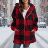 Plaid Hooded Zip-Up Oversized Jacket — Women’s Winter Commute Coat by FitiqueFit